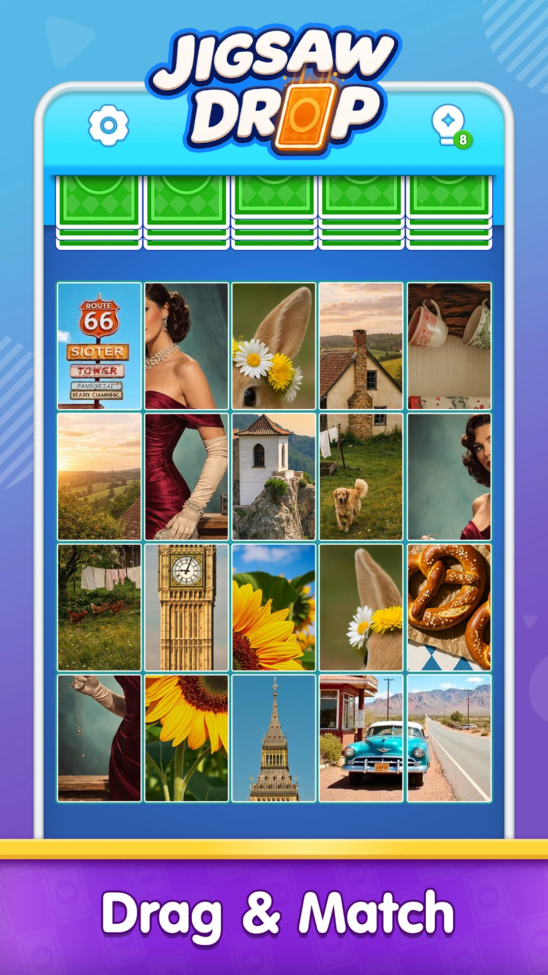 Jigsaw Drop: Solitaire Puzzle screenshot